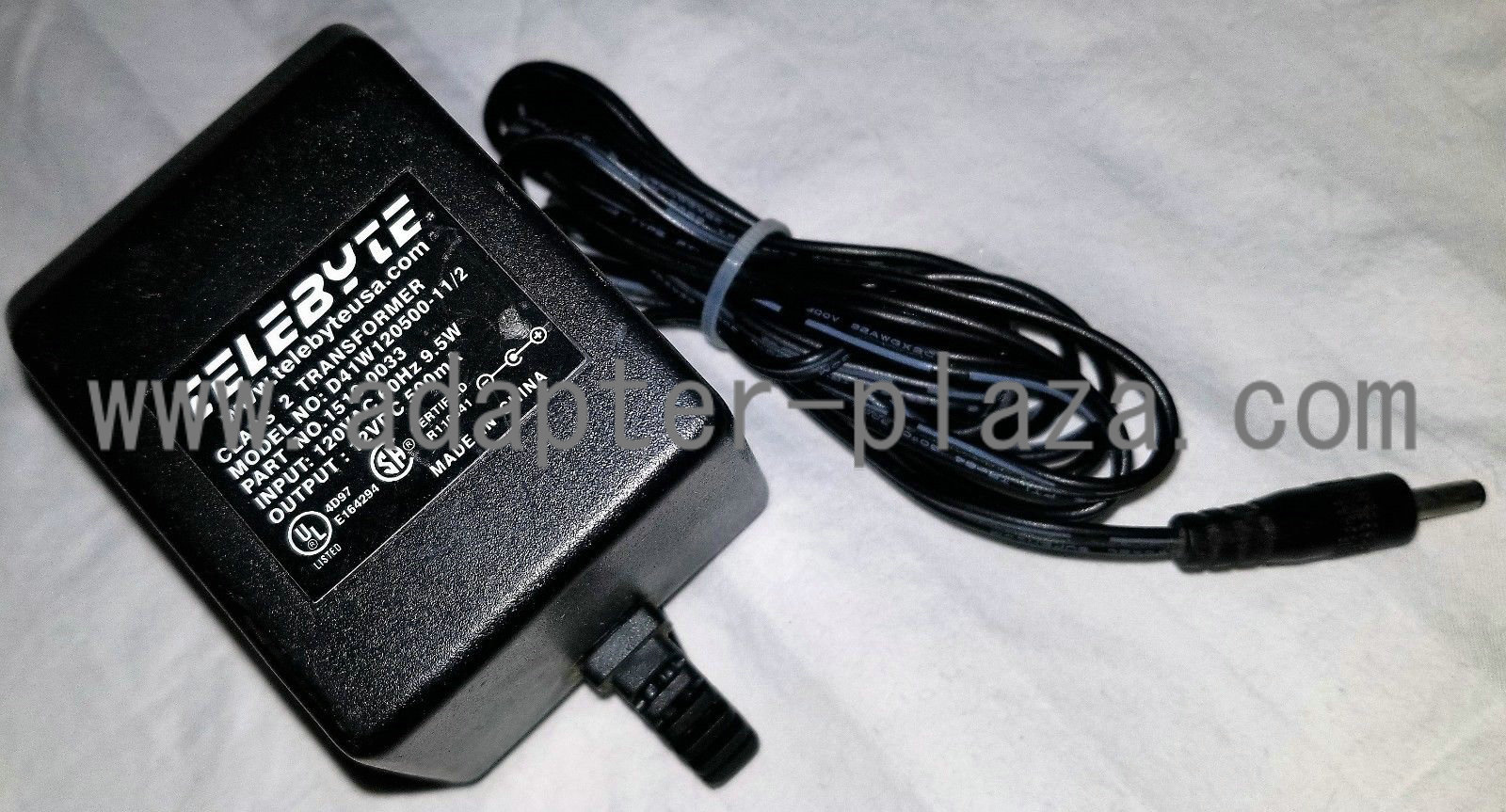 New Telebyte 12V 500mA D41W120500-11/2 1510-0033 AC DC Adapter Charger Class 2 Power Supply